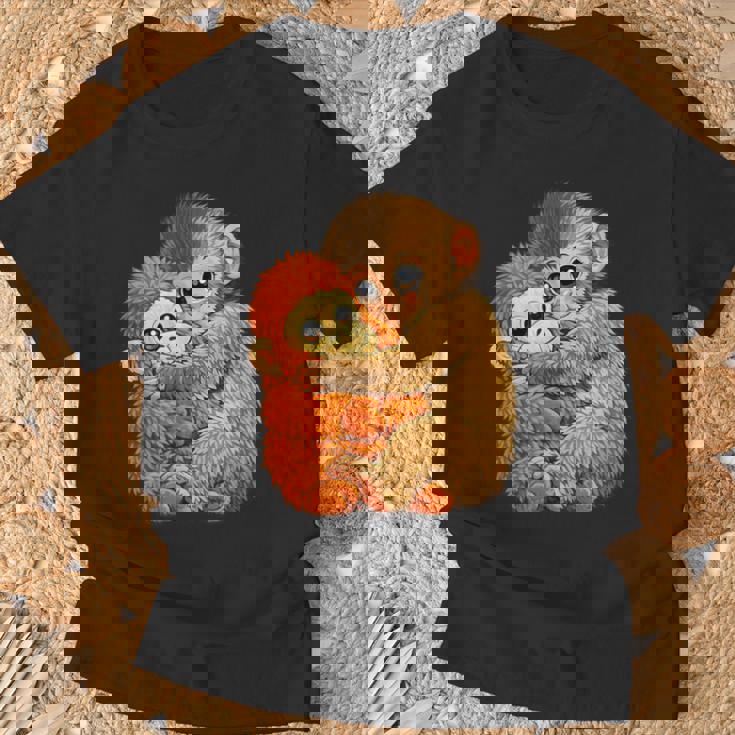 ベビーモンキーパンチ 面白い猿のぬいぐるみミーム Tシャツ 高齢者への贈り物