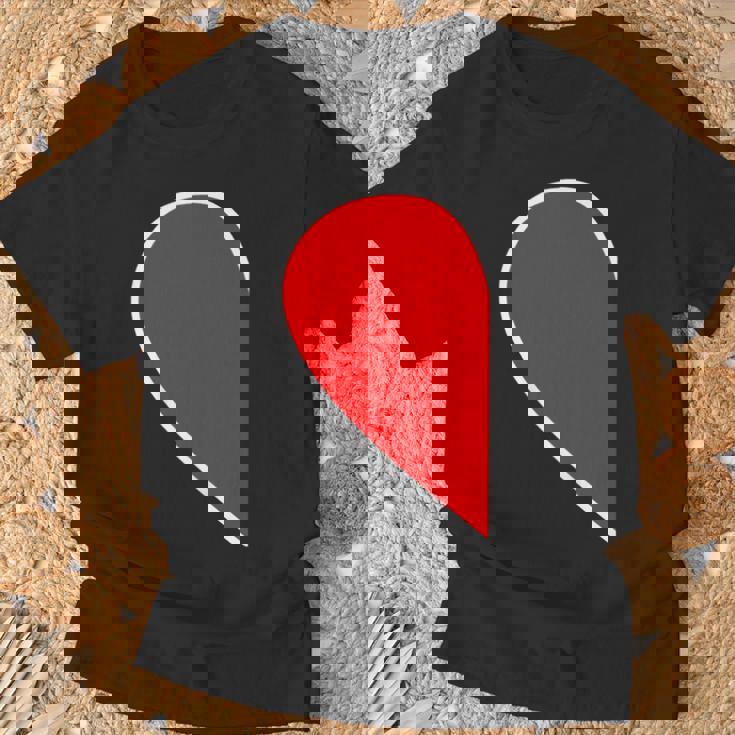 ペア ハート 親子 恋人（Left 左）（ビューティフルライフ）半分 コーデ リンク ルック かわいい Tシャツ 高齢者への贈り物