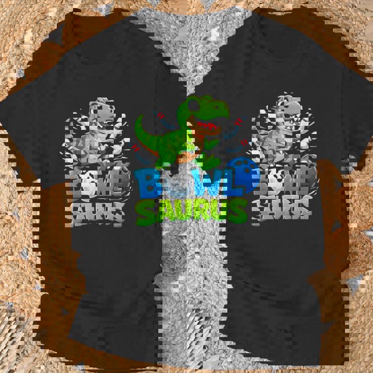 ボウリング 恐竜 Tレックス キュート グラフィック キッズ 幼児 男の子 ボウラー Tシャツ 高齢者への贈り物