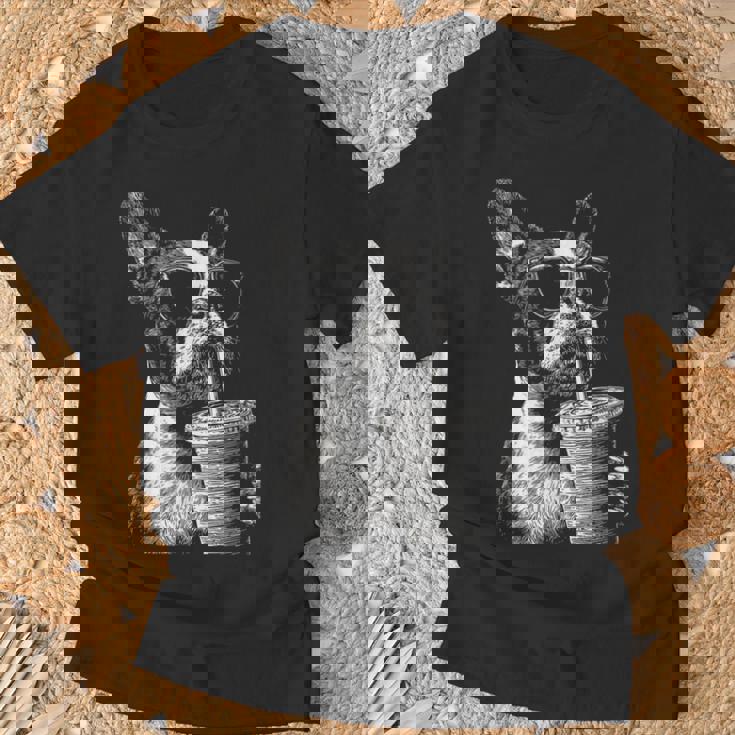 ボストンテリア ドリンク アイスコーヒー 面白い Bostie Dog Meme Tシャツ 高齢者への贈り物