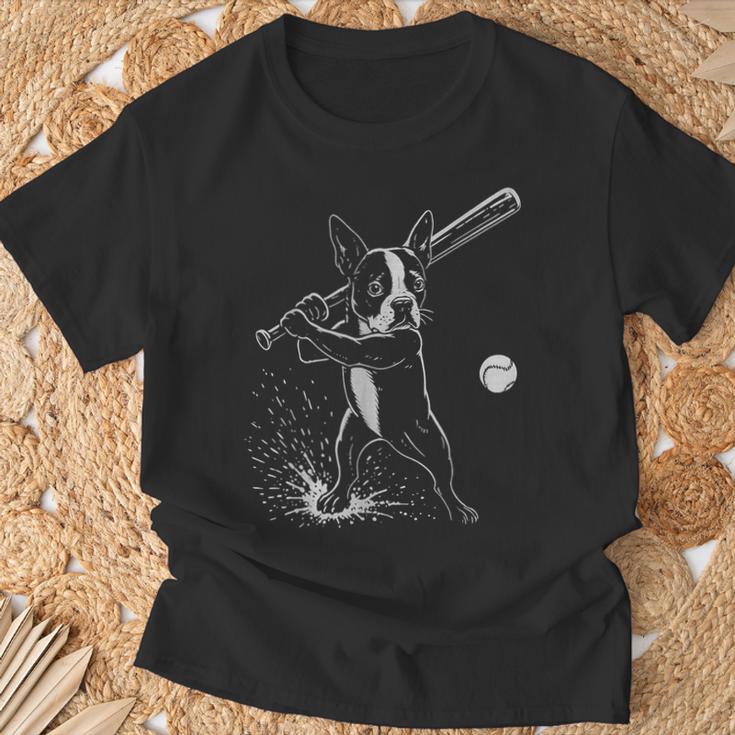 ボストンテリア 野球 スポーツ 犬好き Tシャツ 高齢者への贈り物