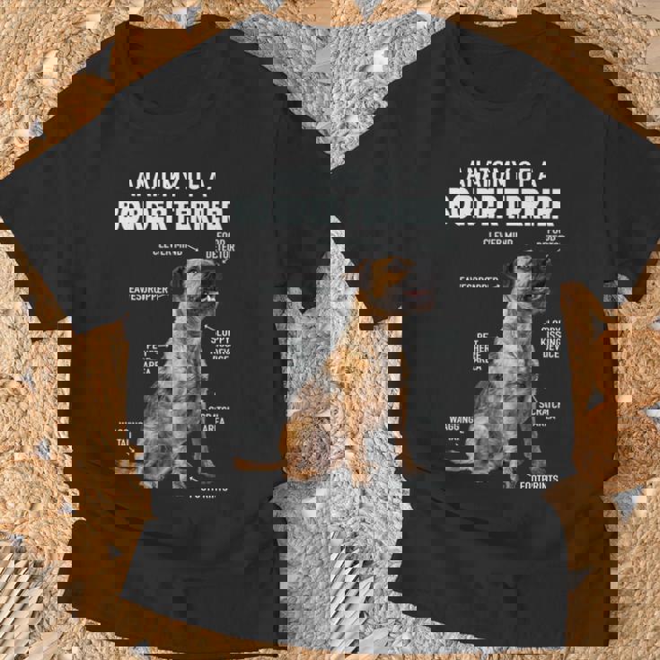 ボーダーテリアの解剖学 長袖tシャツ Tシャツ 高齢者への贈り物