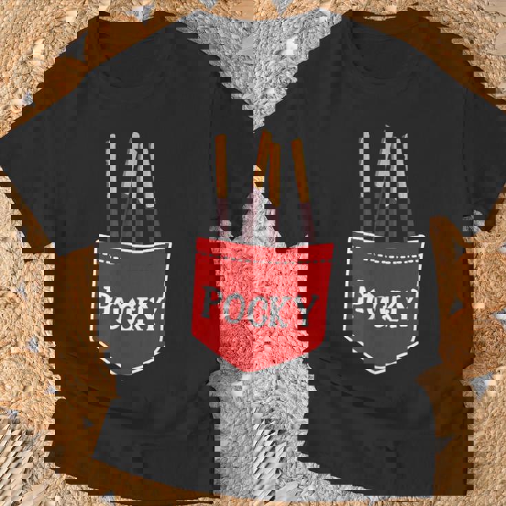 ポッキーポケット チョコレート ジャパン デザート 楽しいギフト Tシャツ 高齢者への贈り物