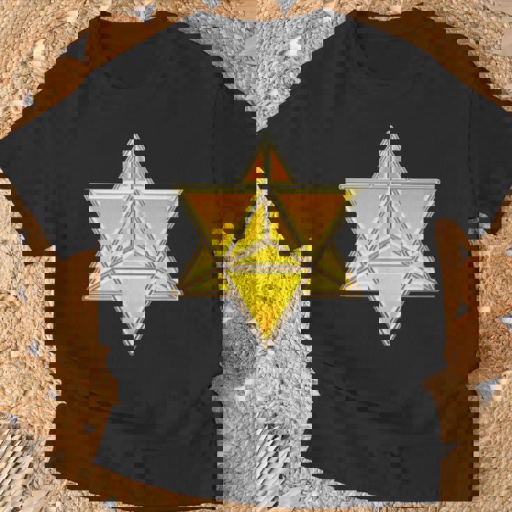 マカバ神聖幾何学ヨガスピリチュアリティ瞑想トレンド Tシャツ 高齢者への贈り物