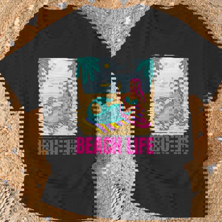 マーメイドビーチライフ 長袖tシャツ Tシャツ 高齢者への贈り物