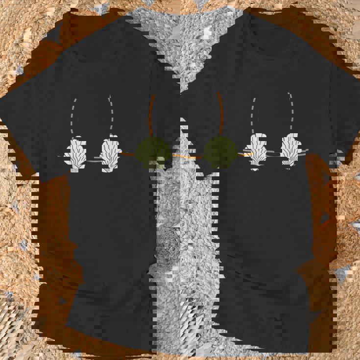 マーメイド貝殻ビキニトップ 面白い Tシャツ 高齢者への贈り物