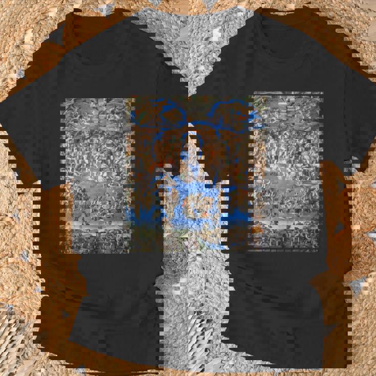 ミケランジェロ 最後の審判 フレスコ画 1536-1541 年の作品 Tシャツ 高齢者への贈り物