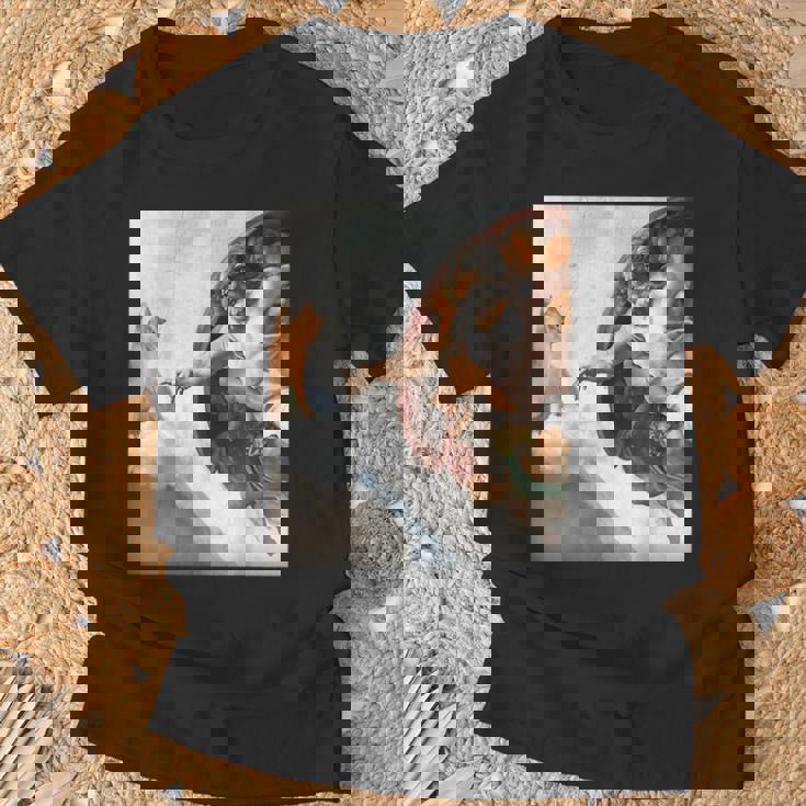 ミケランジェロの愉快な創作猫ミーム。 Tシャツ 高齢者への贈り物