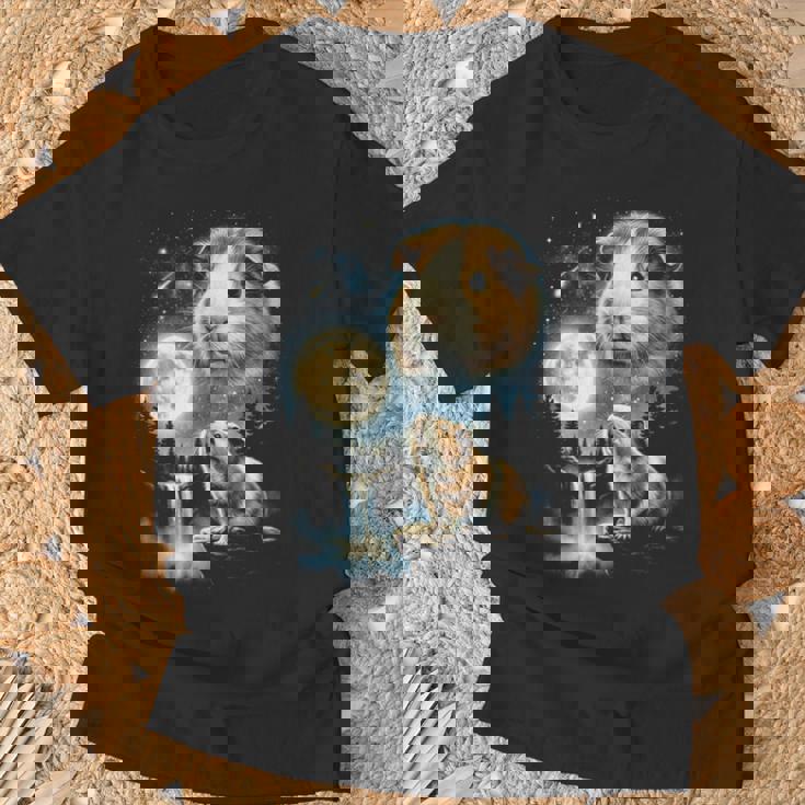 モルモット ハウリング トゥ ザ ムーン ミーム 面白い 90年代 モルモット 長袖tシャツ Tシャツ 高齢者への贈り物