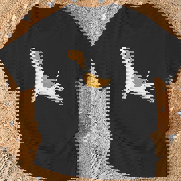 ヨガジャック・ラッセル・テリア犬 Tシャツ 高齢者への贈り物