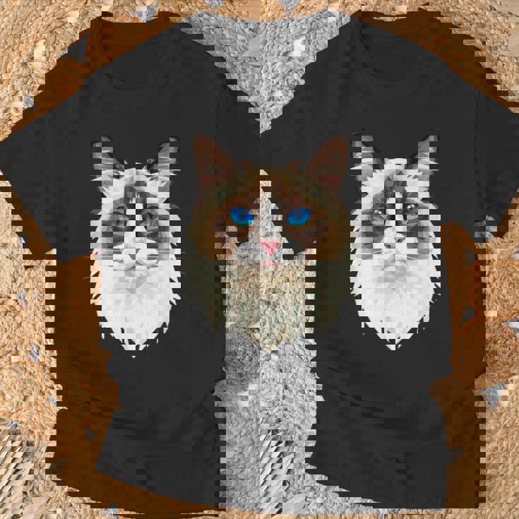 ラグドール猫ラグドール猫猫ママ甘いラグドール猫 Tシャツ 高齢者への贈り物