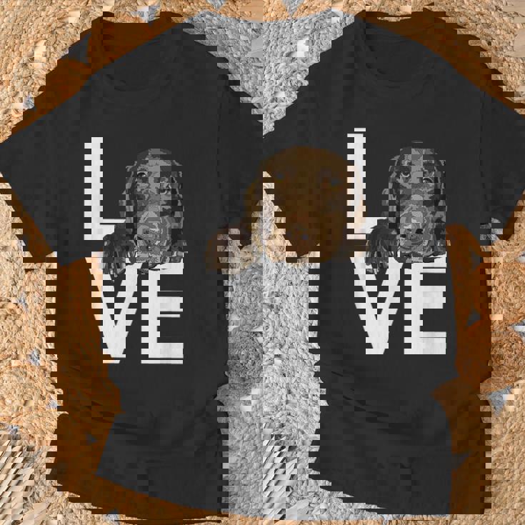 ラブラドールラブチョコレートラボラバー Tシャツ 高齢者への贈り物