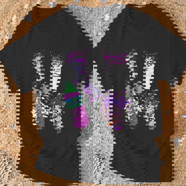 リーンシャツ、パープルドランク、ダーティダブルカップ、リーンラインスモーク Tシャツ 高齢者への贈り物