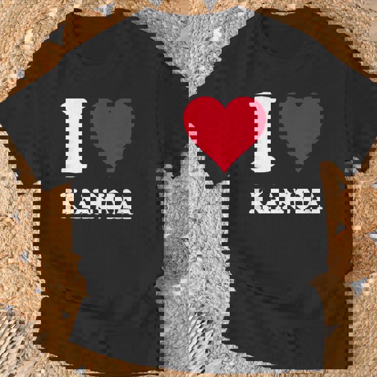 レッドハート I Love Kanoa Tシャツ 高齢者への贈り物