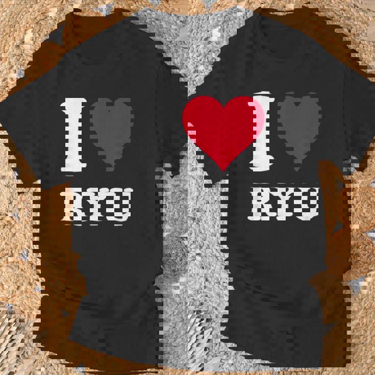 レッドハート I Love Ryu Tシャツ 高齢者への贈り物