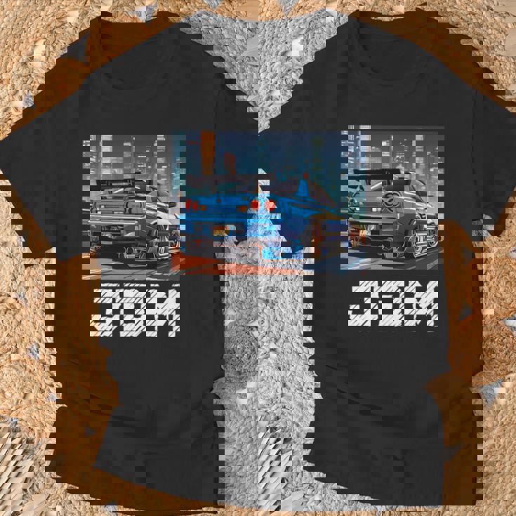 レトロ Jdm 日本ドリフトレース チューニングカー 東京スカイライン ギフト 長袖tシャツ Tシャツ 高齢者への贈り物