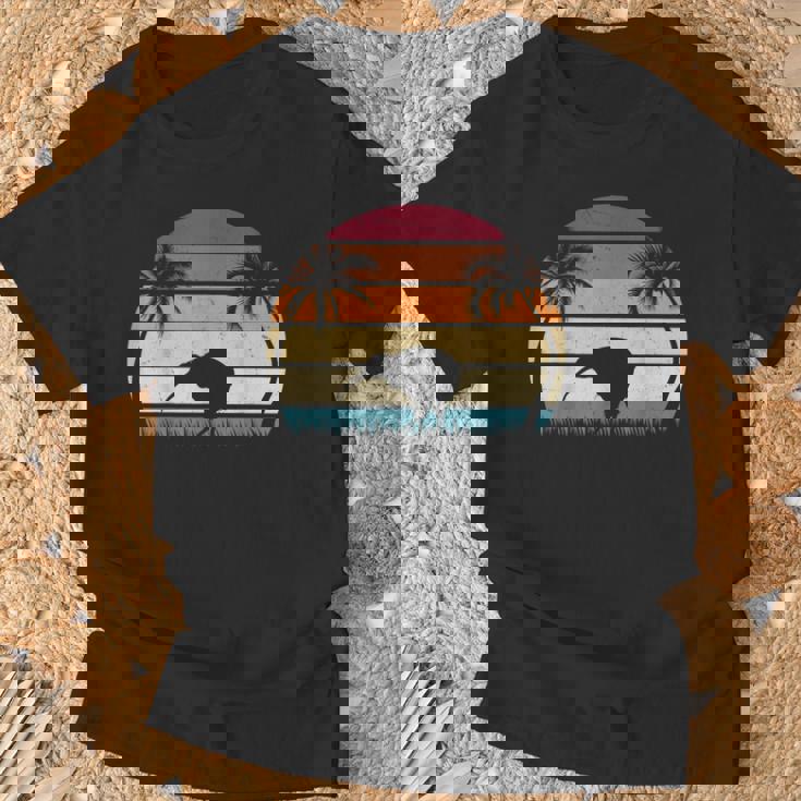 レトロ キウイバード サンセット キウイ鳥 ニュージーランド キウイ鳥 Tシャツ 高齢者への贈り物