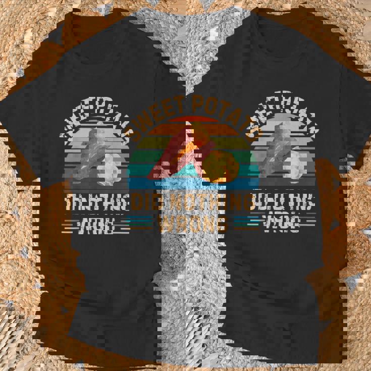 レトロ サツマイモ Did Nothing Wrong ヴィンテージ サツマイモ Tシャツ 高齢者への贈り物