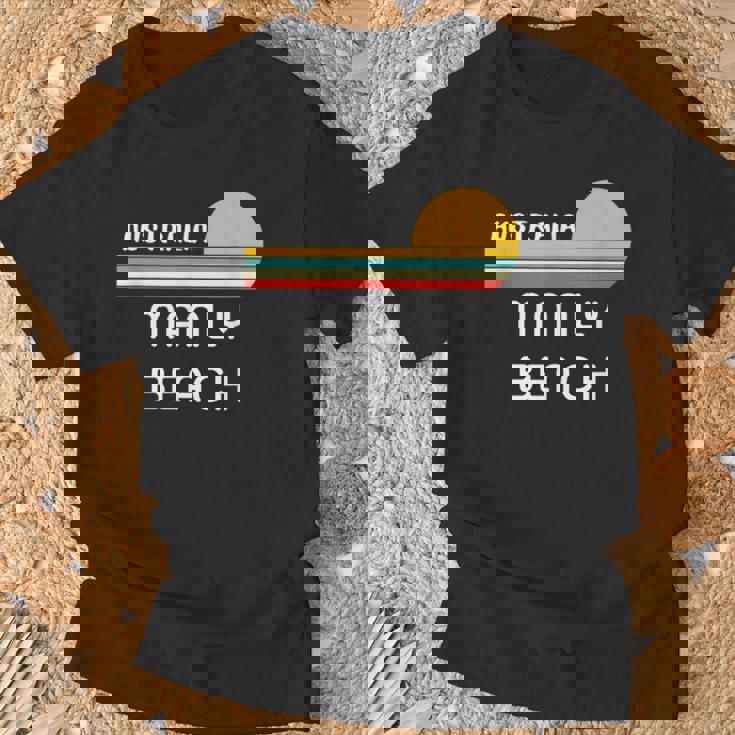 レトロ マンリービーチ オリジナル オーストラリア ヴィンテージ 70年代サンセット アート Tシャツ 高齢者への贈り物