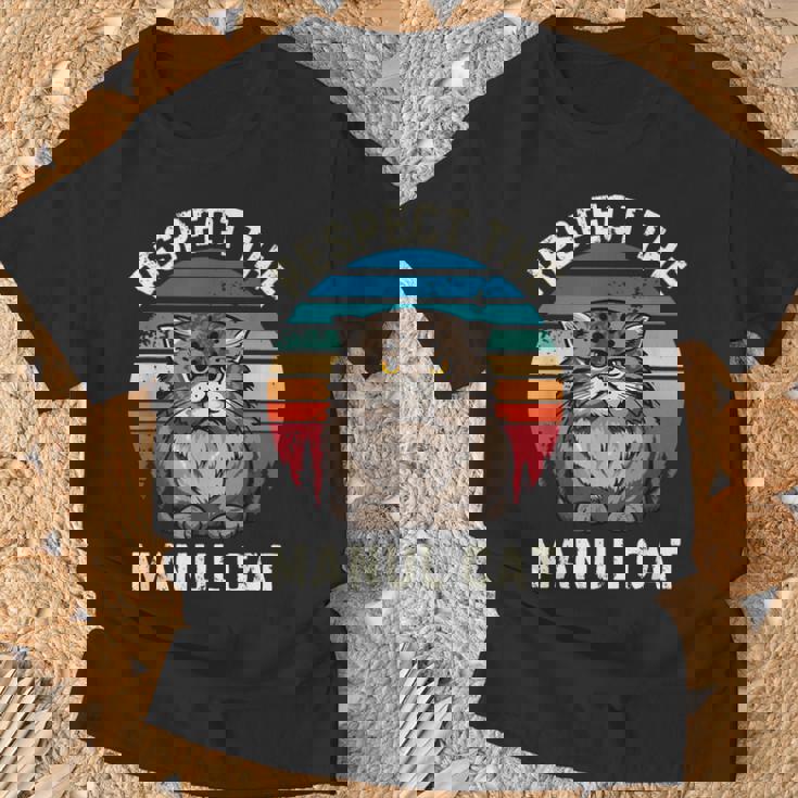 レトロ リスペクト マヌル 猫 ヴィンテージ グランジ マヌル 猫好き Tシャツ 高齢者への贈り物