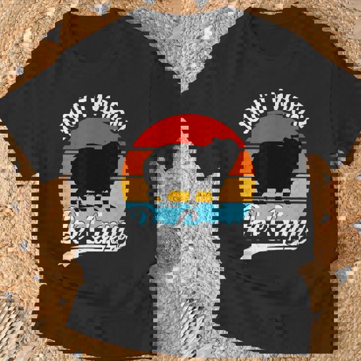 レトロ 面白い カピバラ Don't Worry Be Capy Tシャツ 高齢者への贈り物