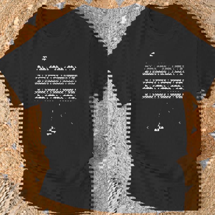 レトロなヴィンテージビデオゲームスペースシューティングアーケード Tシャツ 高齢者への贈り物