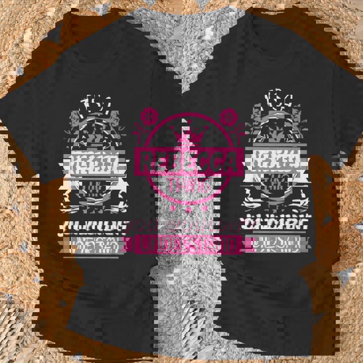 レベッカの名前 Tシャツ 高齢者への贈り物