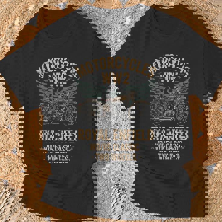 ロイヤルエンフィールドwdReクラシックモーターサイクルww2 長袖tシャツ Tシャツ 高齢者への贈り物