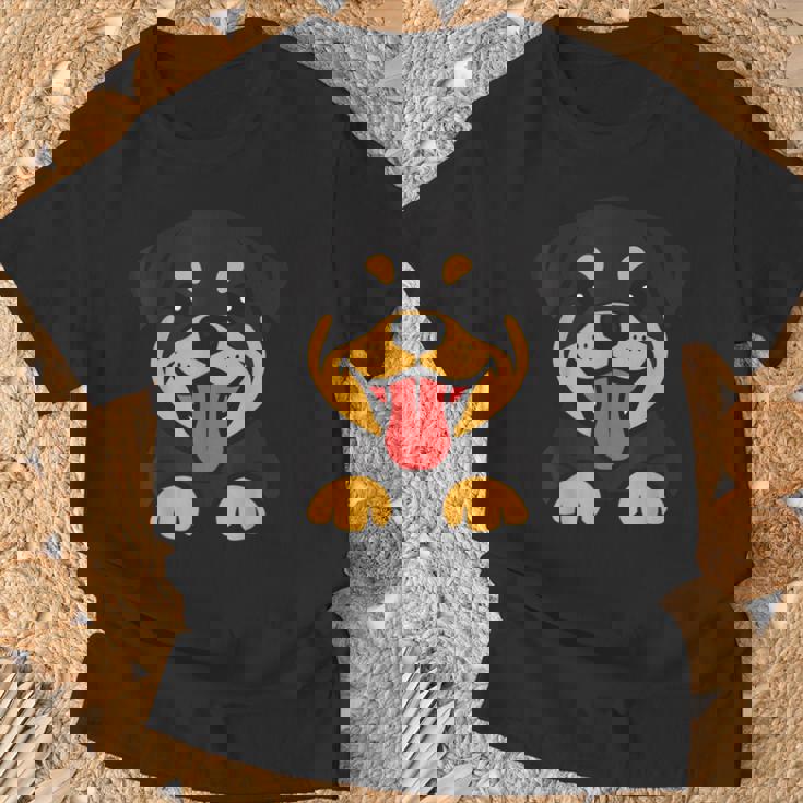 ロットワイラー犬ユーモアかわいいシンプルな愛ロットワイラー Tシャツ 高齢者への贈り物