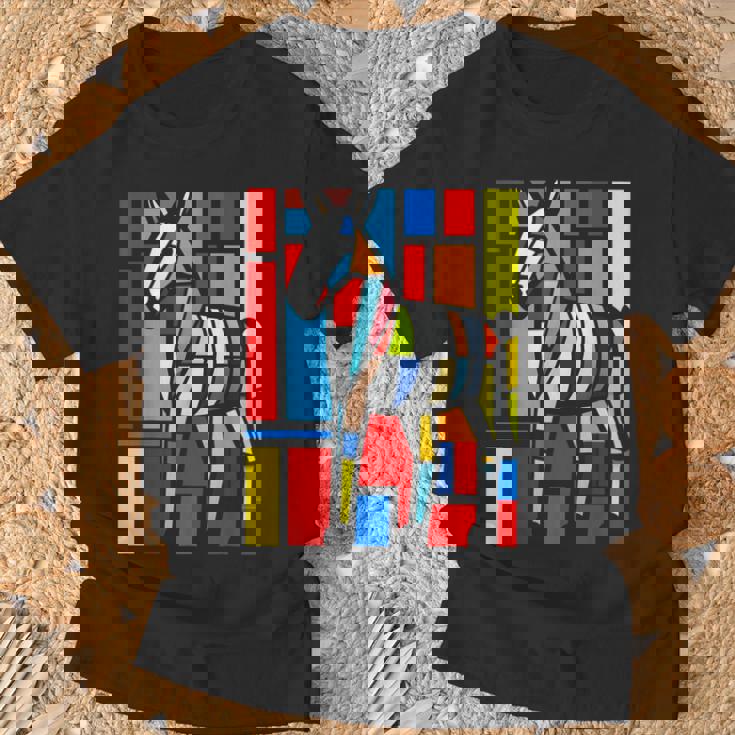 ロバ カラフル 動物 グラフィック アートワーク ロバ Tシャツ 高齢者への贈り物