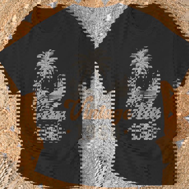 ヴィンテージ 1968 誕生日 58歳 ヤシの木 Tシャツ 高齢者への贈り物