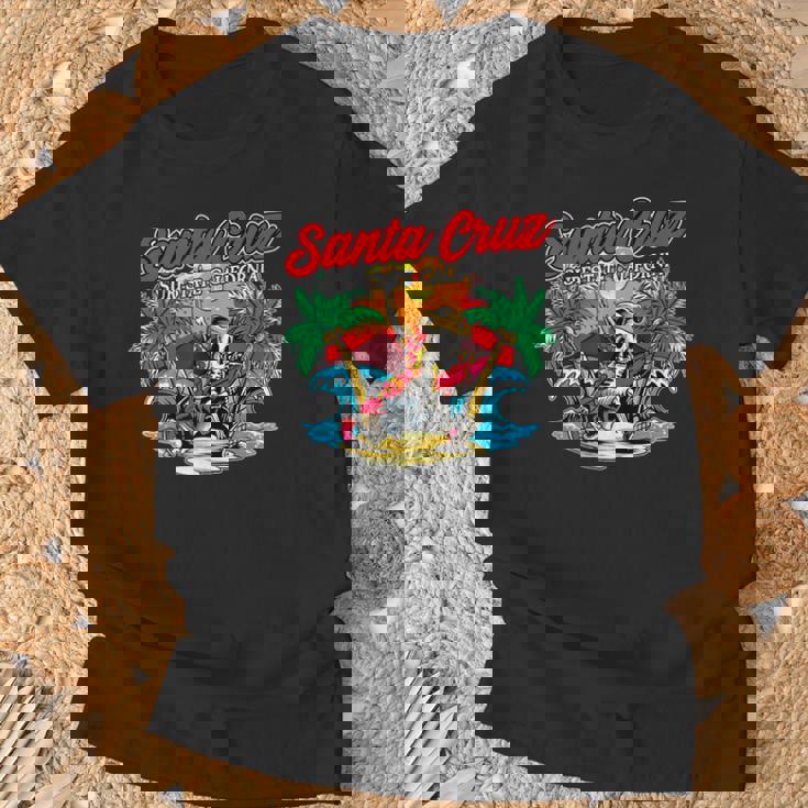 ヴィンテージ サーファー カリフォルニア I レトロ サンタクルーズ カリフォルニア Tシャツ 高齢者への贈り物