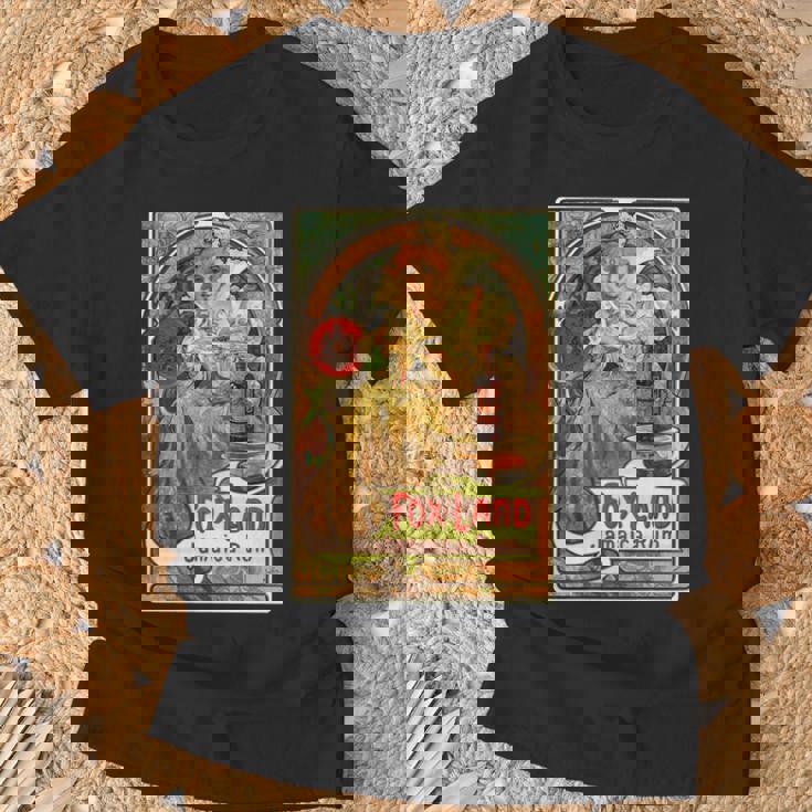 ヴィンテージ ジャマイカ ラム広告ポスター 女の子 アルフォンスミュシャ 長袖tシャツ Tシャツ 高齢者への贈り物