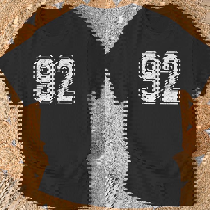 ヴィンテージ スポーツ 数字 92 九十二 Tシャツ 高齢者への贈り物