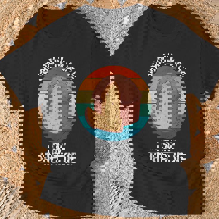 ヴィンテージ パネトーネorry I'm Late Iaw Panettone Food Lover Tシャツ 高齢者への贈り物