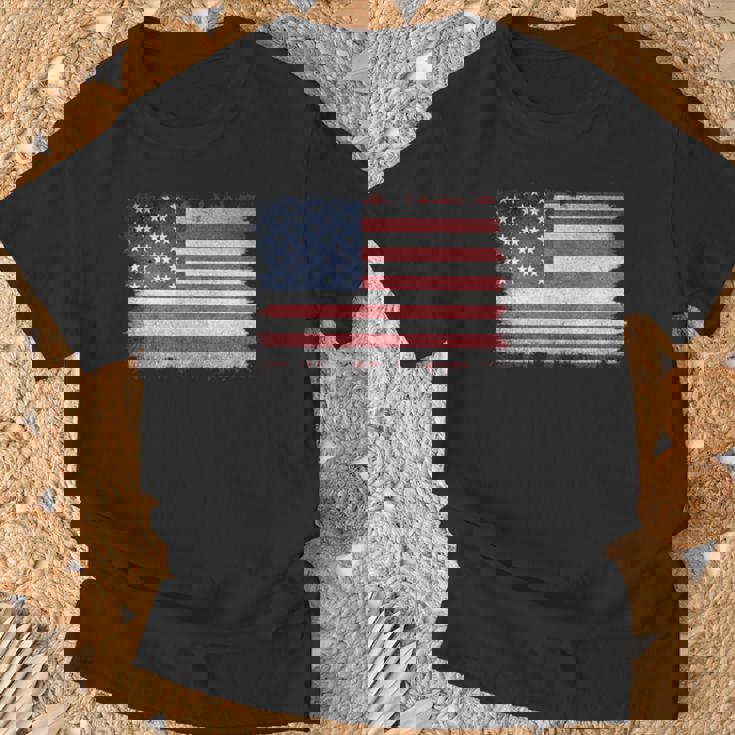 ヴィンテージ 星条旗 スタイリッシュ シンプルデザイン Tシャツ 高齢者への贈り物