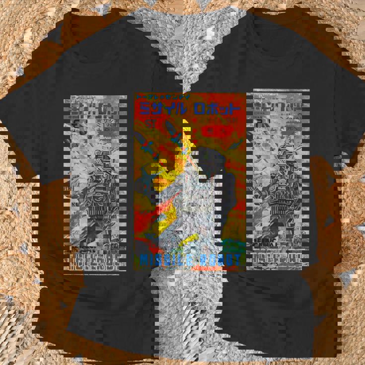 ヴィンテージグラフィック ミサイルロボット 日本のレトロオールドトイアニメ Tシャツ 高齢者への贈り物