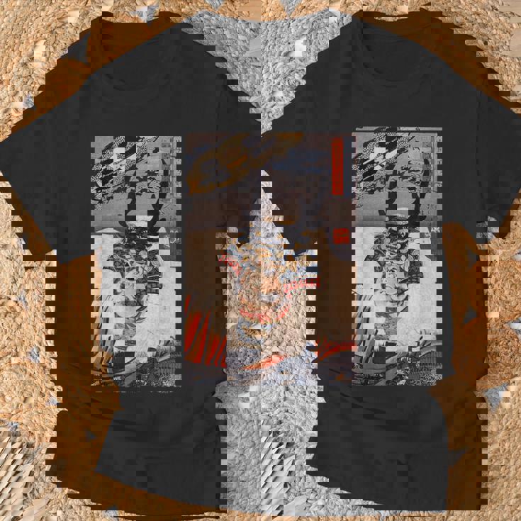 ヴィンテージ日本アート 歌川戦士武田信玄 武田信玄 Tシャツ 高齢者への贈り物