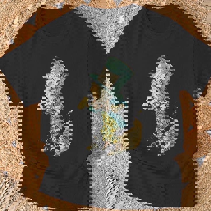 不思議の国のアリス マッドハッター ヴィンテージイラスト Tシャツ 高齢者への贈り物