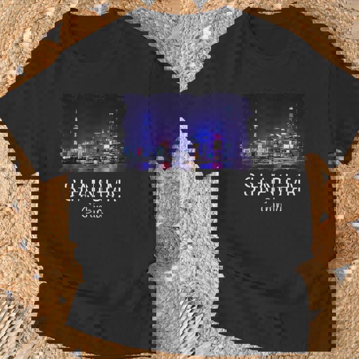 中国上海スカイライン 中国のお土産ギフト 上海 Tシャツ 高齢者への贈り物