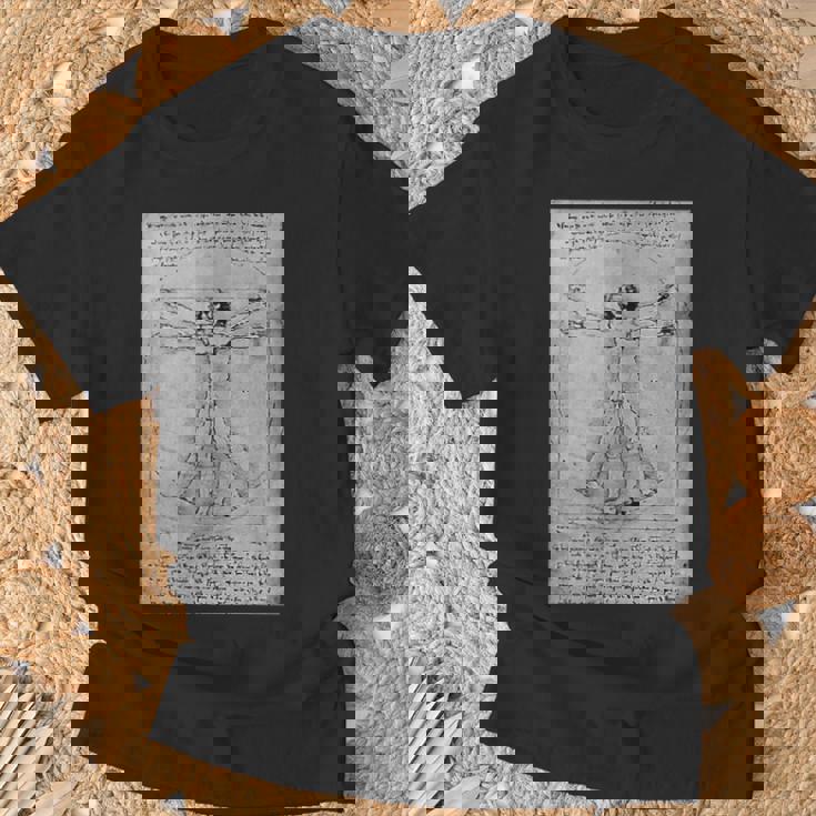 人物レオナルドダヴィンチのプロポーション Tシャツ 高齢者への贈り物