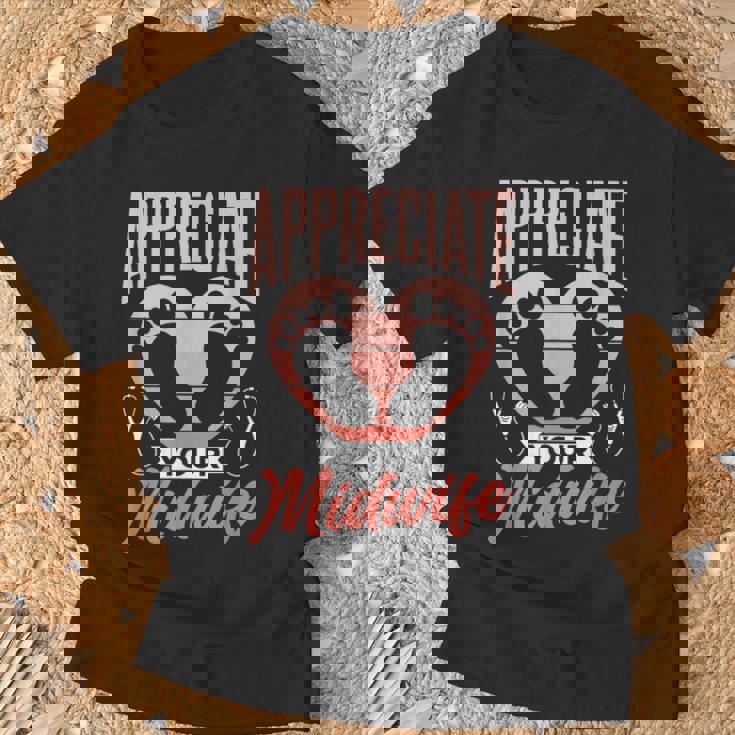 助産師に感謝する 格言集 助産 助産師 仕事 Tシャツ 高齢者への贈り物