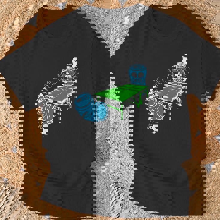 卓球 おもしろビール ピンポン Tシャツ 高齢者への贈り物