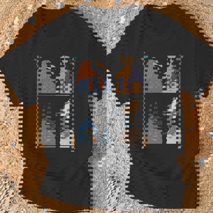 古代エジプトの神々 ファラオ神話 エジプトのピラミッド 長袖tシャツ Tシャツ 高齢者への贈り物