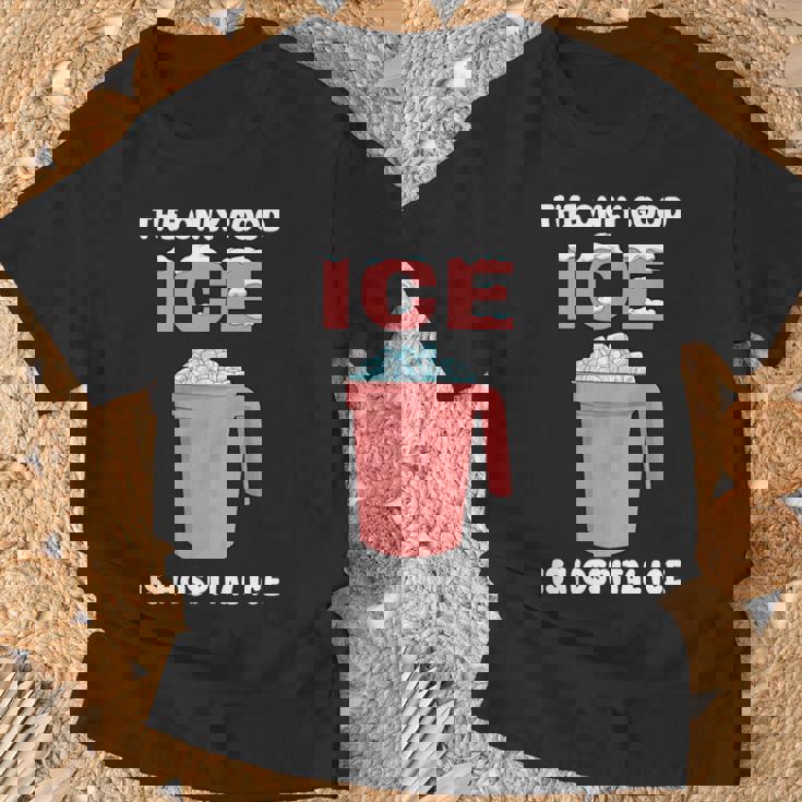 唯一の良い氷は病院の氷 長袖tシャツ Tシャツ 高齢者への贈り物