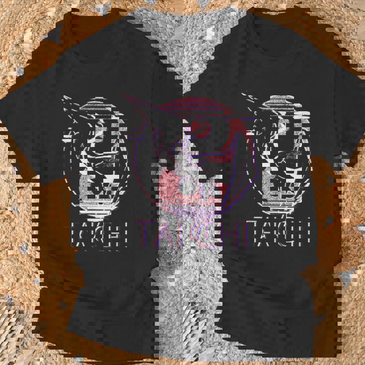 太極拳 陰陽鶴、瞑想エネルギー Tシャツ 高齢者への贈り物