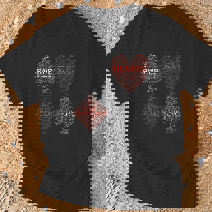 契約橋条件入札 重複カードゲーム Wordart Tシャツ 高齢者への贈り物