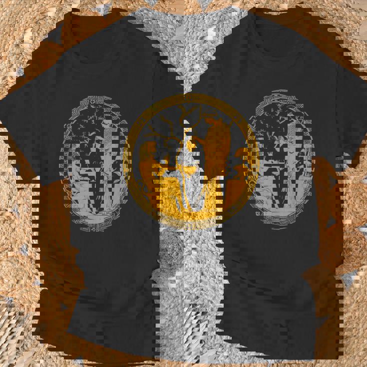 女神アテナと英雄ヘラクレス古代ギリシャ美術神話 Tシャツ 高齢者への贈り物