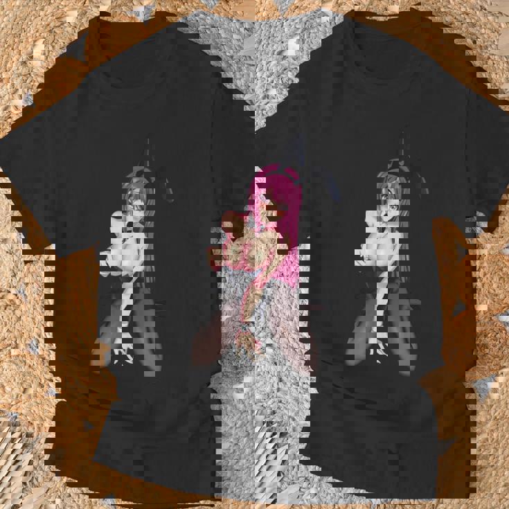 完璧なかわいい日本のアニメとマンガのカワイイバニーガール Tシャツ 高齢者への贈り物