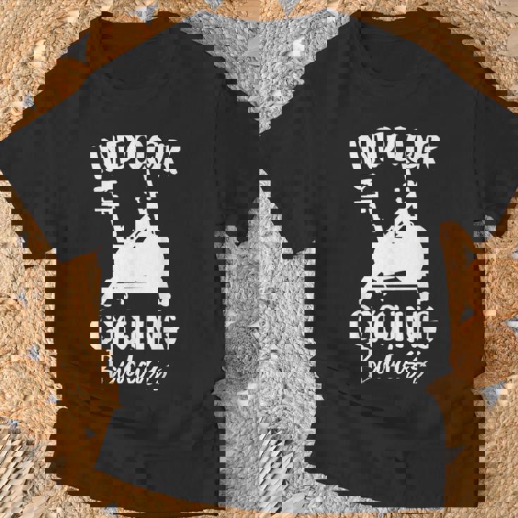 屋内 サイクリング スピンバイク 有酸素運動 ジム ワークアウト 面白い スピン クラス Tシャツ 高齢者への贈り物